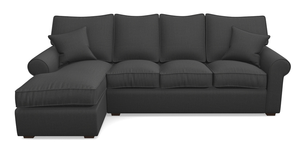 Product photograph of Upperton Lhf Chaise In House Velvet - Charcoal from Sofas and Stuff Limited