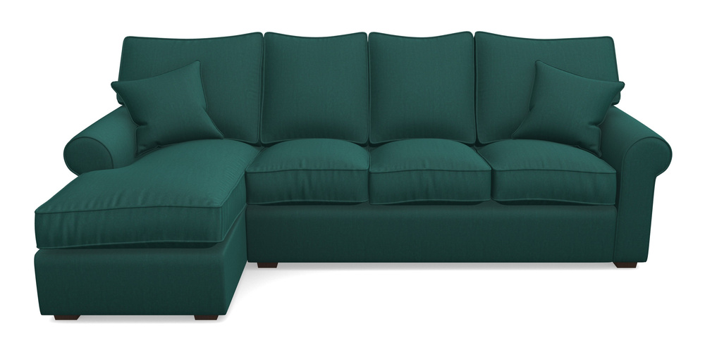 Product photograph of Upperton Lhf Chaise In House Velvet - Peacock from Sofas and Stuff Limited