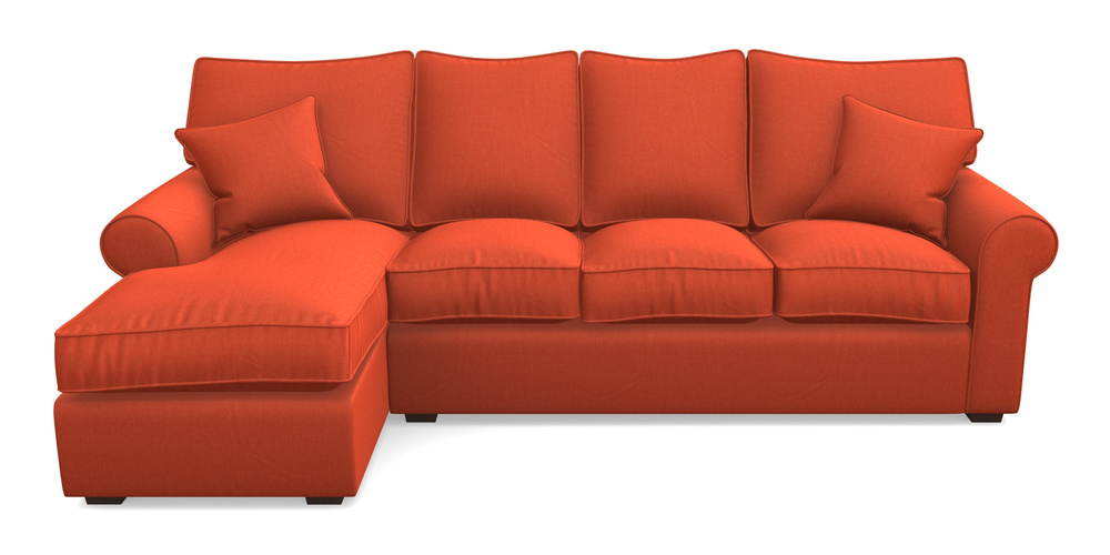 Product photograph of Upperton Lhf Chaise In House Velvet - Terracotta from Sofas and Stuff Limited