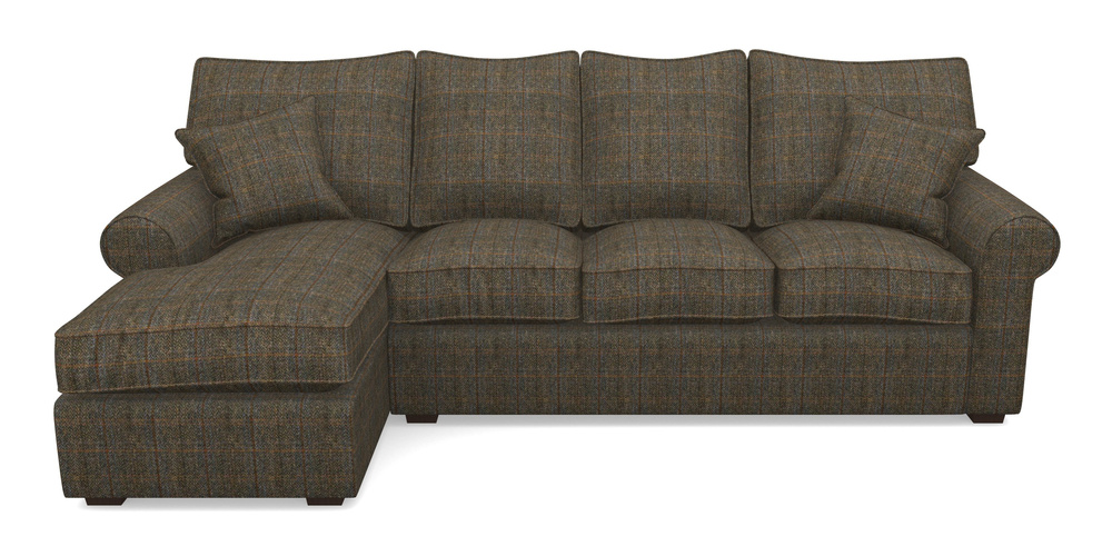 Product photograph of Upperton Lhf Chaise In Harris Tweed House - Harris Tweed House Blue from Sofas and Stuff Limited