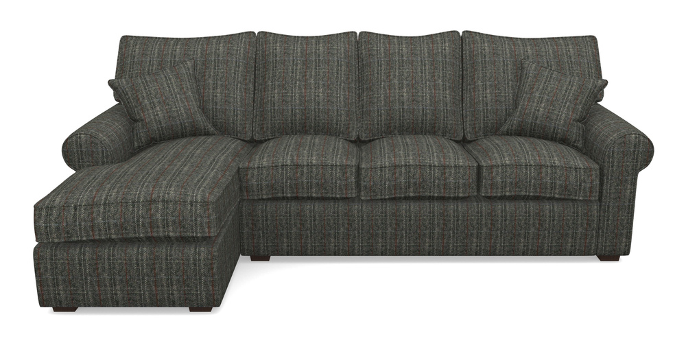 Product photograph of Upperton Lhf Chaise In Harris Tweed House - Harris Tweed House Grey from Sofas and Stuff Limited