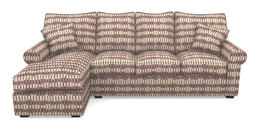 Product photograph of Upperton Lhf Chaise In V A Brompton Collection - Ikat - Cacao from Sofas and Stuff Limited