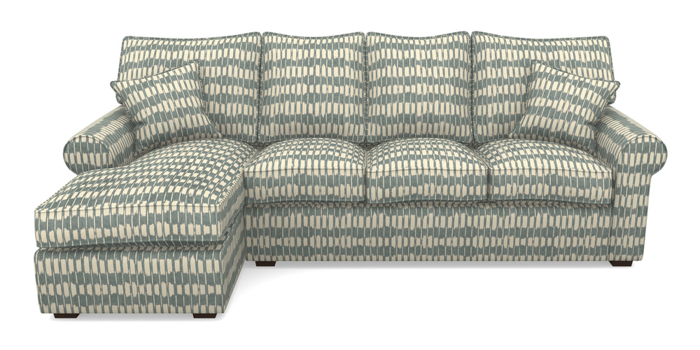 Product photograph of Upperton Lhf Chaise In V A Brompton Collection - Ikat - Pebble from Sofas and Stuff Limited