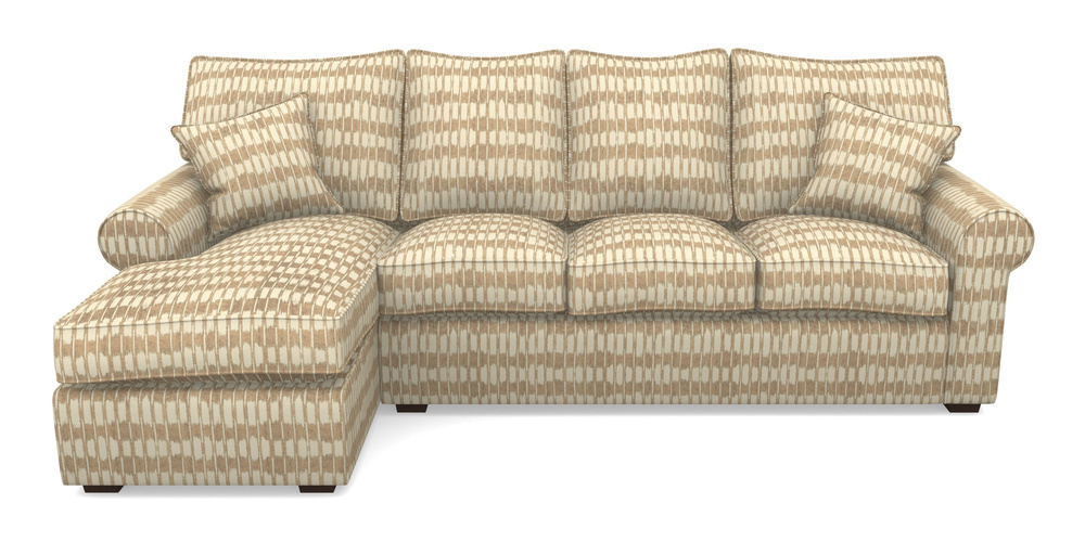 Product photograph of Upperton Lhf Chaise In V A Brompton Collection - Ikat - Assam Tea from Sofas and Stuff Limited