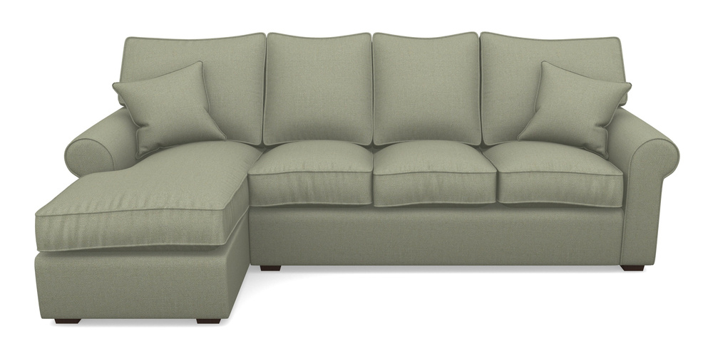 Product photograph of Upperton Lhf Chaise In Plain Linen Cotton - Sage from Sofas and Stuff Limited