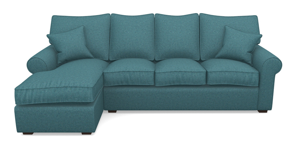 Product photograph of Upperton Lhf Chaise In Soft Wool - Cerulean from Sofas and Stuff Limited