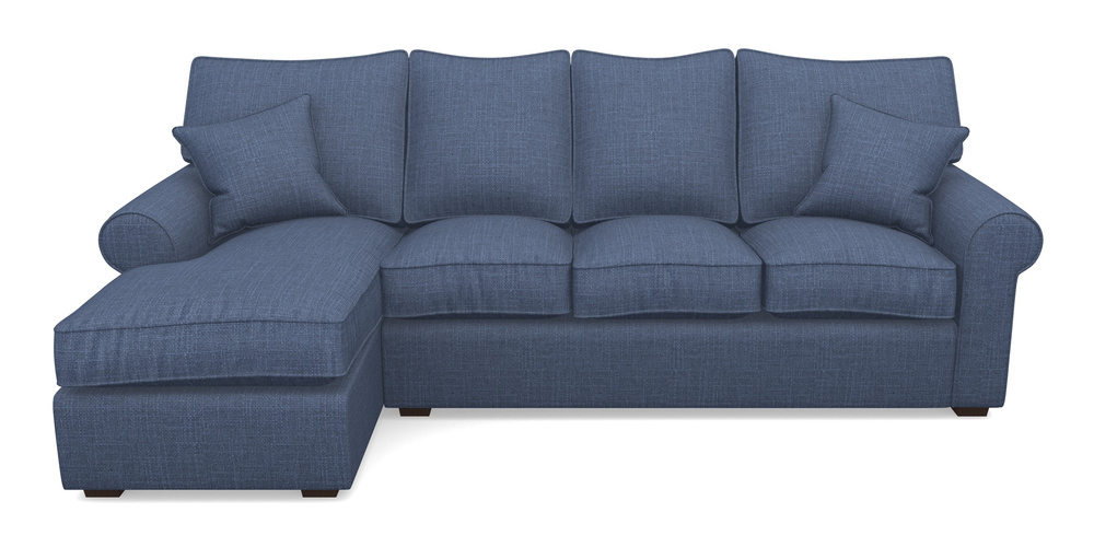 Product photograph of Upperton Lhf Chaise In Tough As Houses - Indigo from Sofas and Stuff Limited