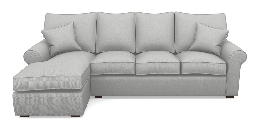 Product photograph of Upperton Lhf Chaise In Two Tone Plain - Grey from Sofas and Stuff Limited