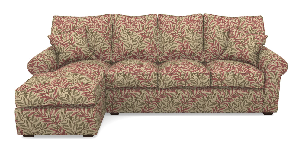 Product photograph of Upperton Lhf Chaise In V A Drawn From Nature - Willow Bough Large - Red from Sofas and Stuff Limited