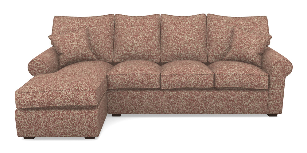 Product photograph of Upperton Lhf Chaise In V A Drawn From Nature Collection - Willow - Red from Sofas and Stuff Limited