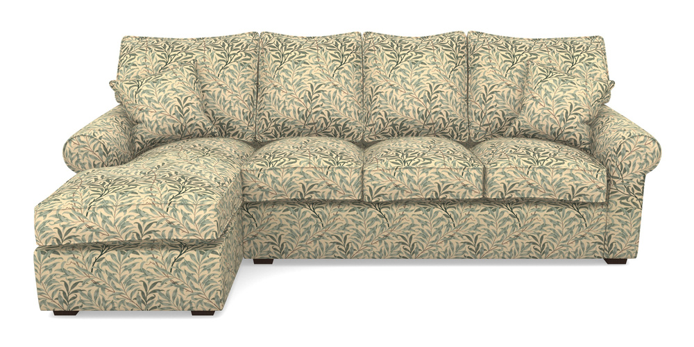 Product photograph of Upperton Lhf Chaise In William Morris Collection - Willow Boughs - Cream Pale Green from Sofas and Stuff Limited