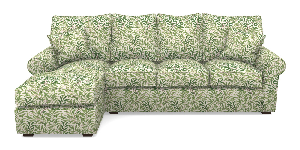 Product photograph of Upperton Lhf Chaise In William Morris Collection - Willow Boughs - Leaf Green from Sofas and Stuff Limited