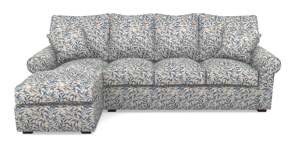 Product photograph of Upperton Lhf Chaise In William Morris Collection - Willow Boughs - Woad from Sofas and Stuff Limited