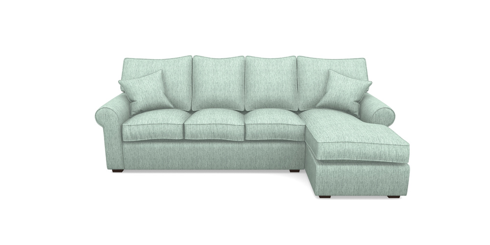 Product photograph of Upperton Rhf Chaise In Aqua Clean Tenby - Duck Egg from Sofas and Stuff Limited