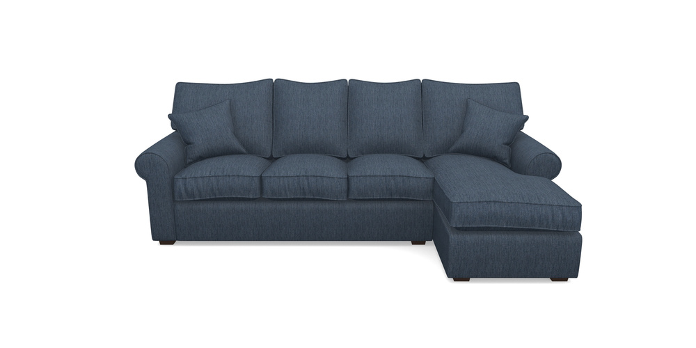 Product photograph of Upperton Rhf Chaise In Aqua Clean Tenby - Navy from Sofas and Stuff Limited