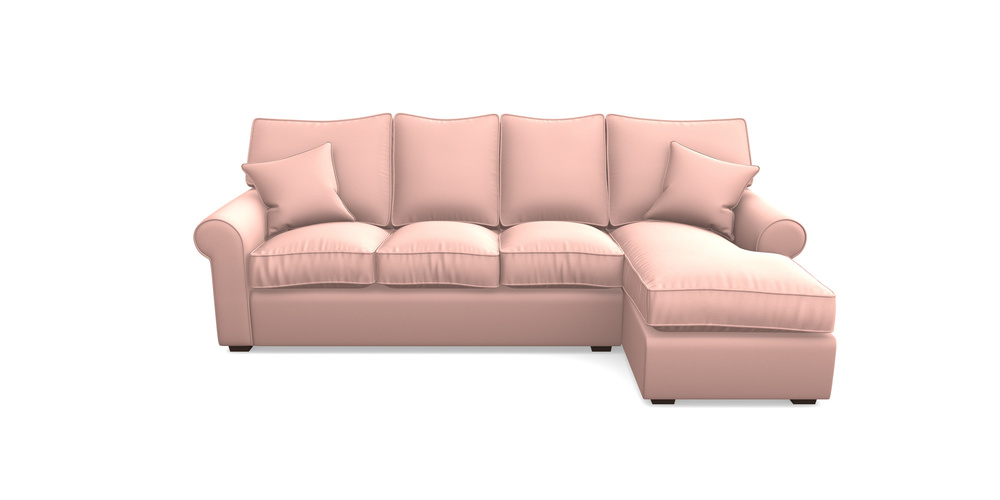 Product photograph of Upperton Rhf Chaise In Clever Glossy Velvet - Tutu from Sofas and Stuff Limited