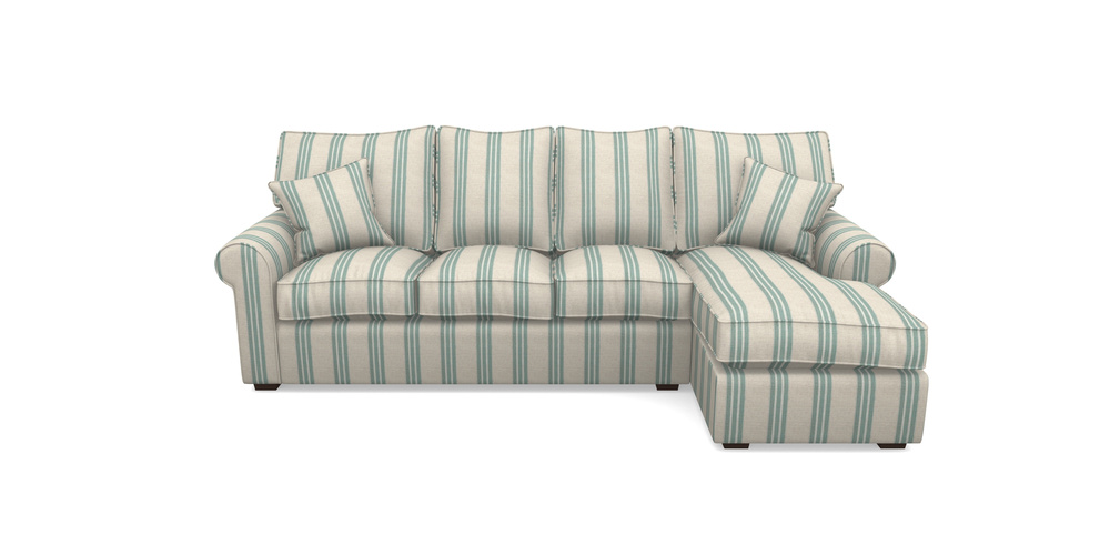 Product photograph of Upperton Rhf Chaise In Cloth 18 Stripes - Bengal - Basil from Sofas and Stuff Limited