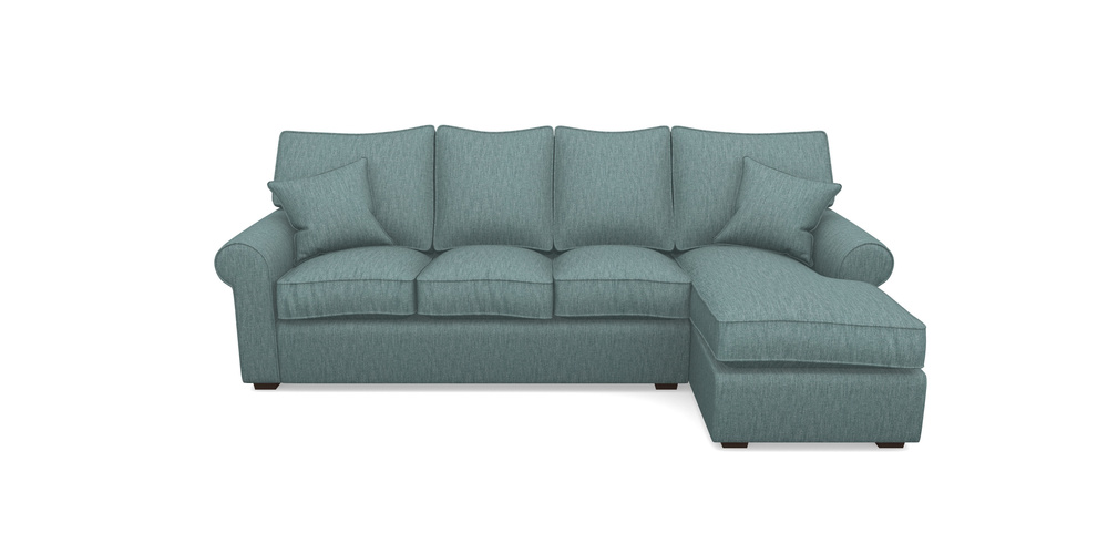 Product photograph of Upperton Rhf Chaise In Clever Cotton Mix - Teal from Sofas and Stuff Limited