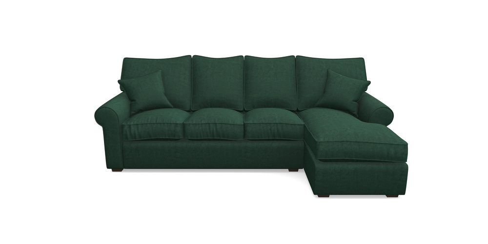 Product photograph of Upperton Rhf Chaise In Clever Tough And Eco Velvet - Pine from Sofas and Stuff Limited