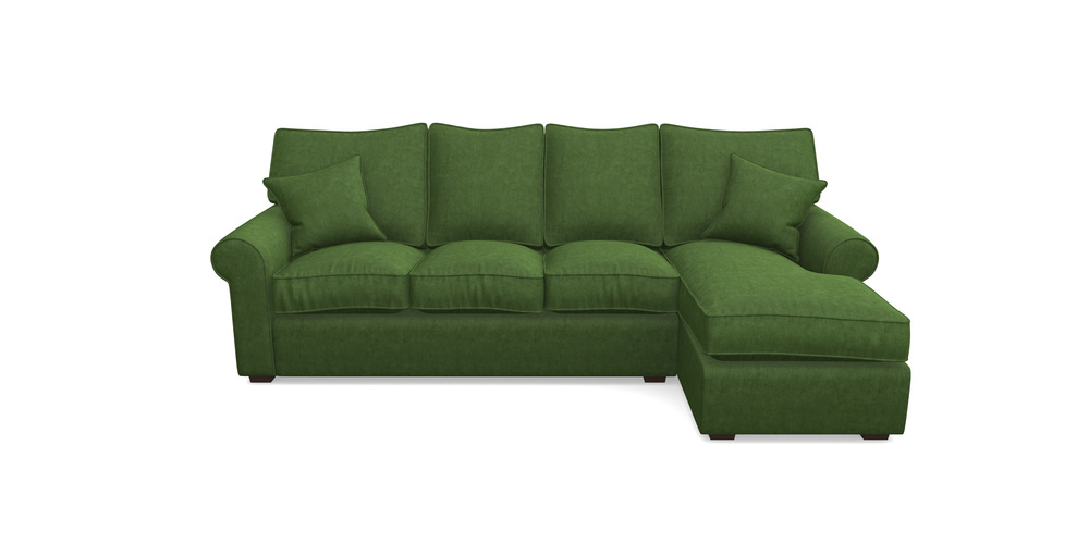 Product photograph of Upperton Rhf Chaise In Clever Tough And Eco Velvet - Shamrock from Sofas and Stuff Limited