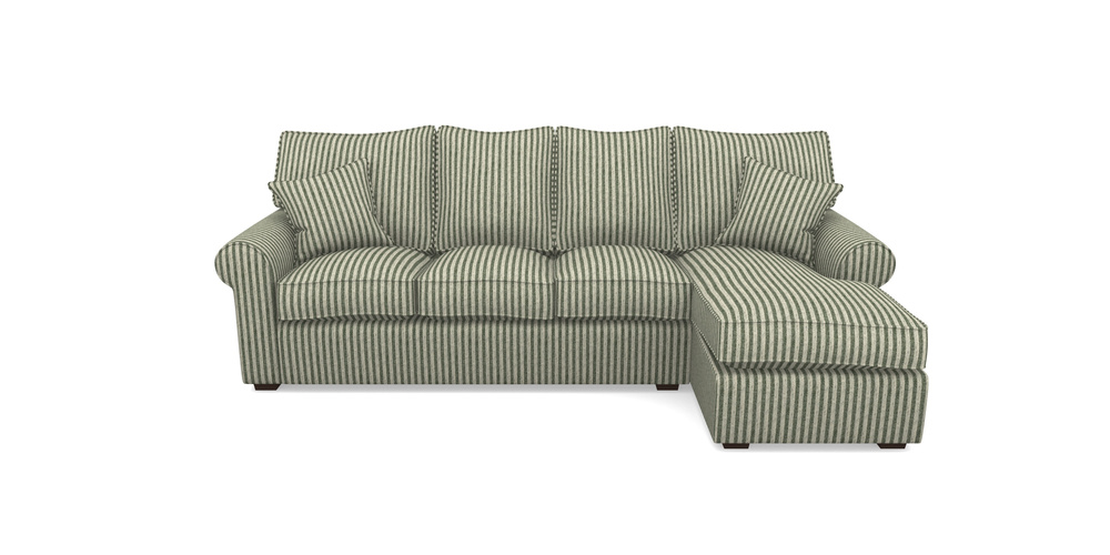 Product photograph of Upperton Rhf Chaise In Cloth 22 - Pinstripe - Courgette from Sofas and Stuff Limited