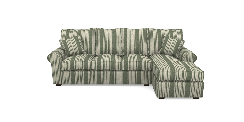 Product photograph of Upperton Rhf Chaise In Cloth 22 - Bayadere - Courgette from Sofas and Stuff Limited