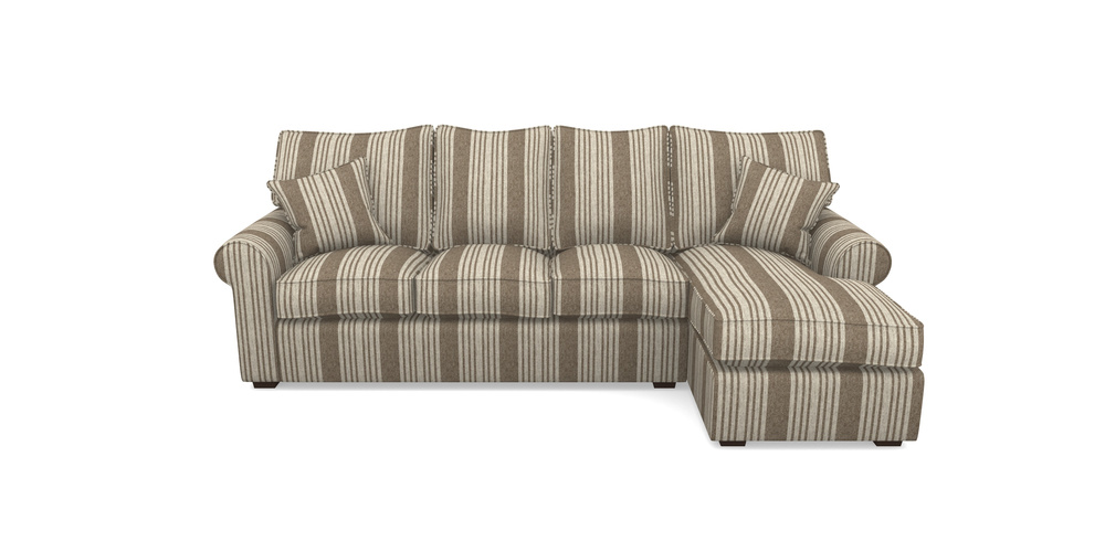 Product photograph of Upperton Rhf Chaise In Cloth 22 - Bayadere - Peat from Sofas and Stuff Limited