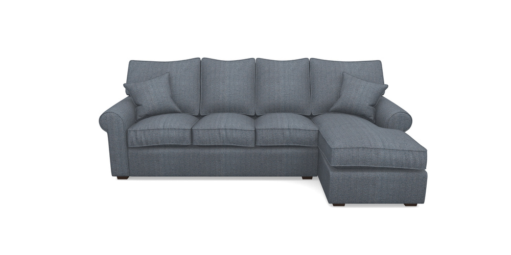 Product photograph of Upperton Rhf Chaise In Dundee Herringbone - Denim from Sofas and Stuff Limited