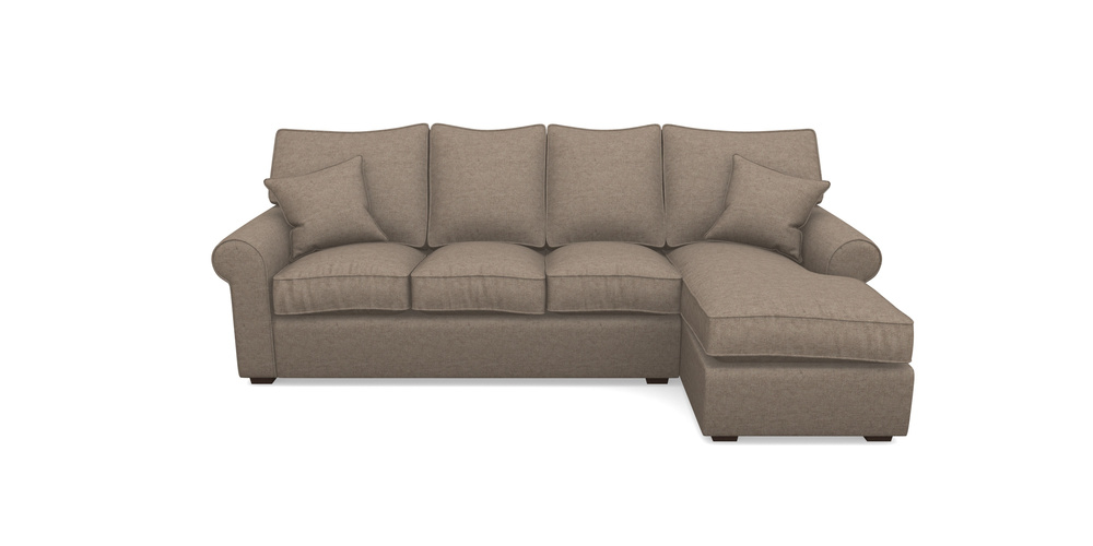 Product photograph of Upperton Rhf Chaise In Easy Clean Plain - Camel from Sofas and Stuff Limited