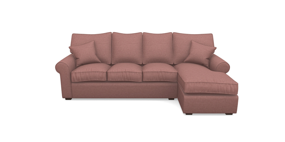 Product photograph of Upperton Rhf Chaise In Easy Clean Plain - Rosewood from Sofas and Stuff Limited