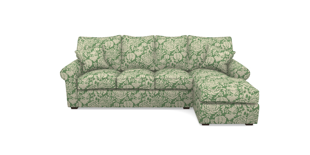 Product photograph of Upperton Rhf Chaise In V A Brompton Collection - Flowering Kale - Basil from Sofas and Stuff Limited