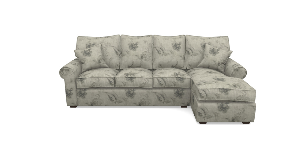 Product photograph of Upperton Rhf Chaise In Floral Linen - Lela Mystery Oat Sepia from Sofas and Stuff Limited