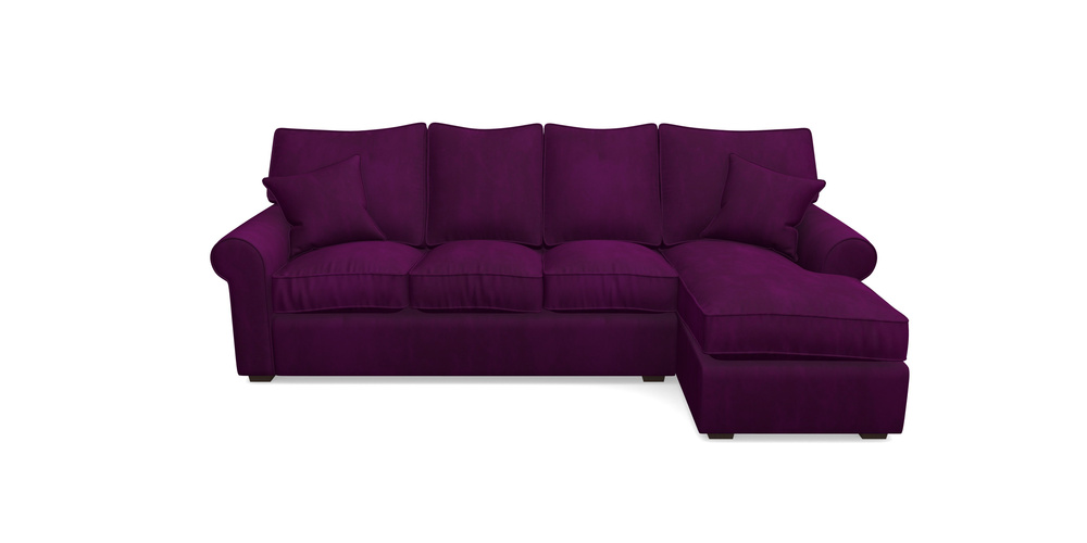 Product photograph of Upperton Rhf Chaise In House Clever Velvet - Aubergine from Sofas and Stuff Limited