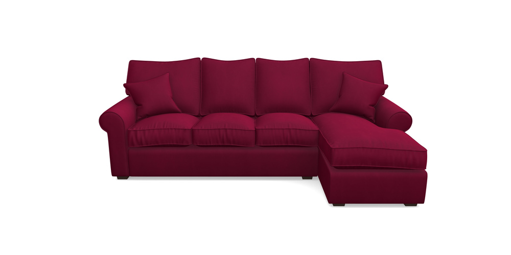 Product photograph of Upperton Rhf Chaise In House Clever Velvet - Wine from Sofas and Stuff Limited