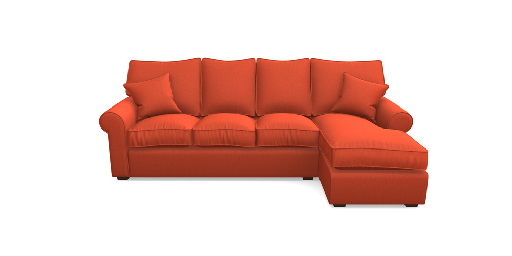 Product photograph of Upperton Rhf Chaise In House Velvet - Terracotta from Sofas and Stuff Limited