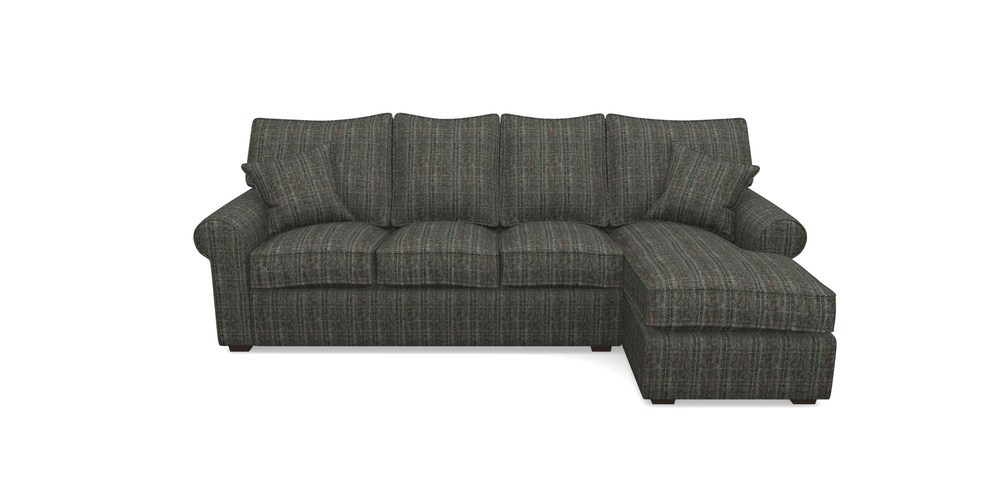 Product photograph of Upperton Rhf Chaise In Harris Tweed House - Harris Tweed House Grey from Sofas and Stuff Limited