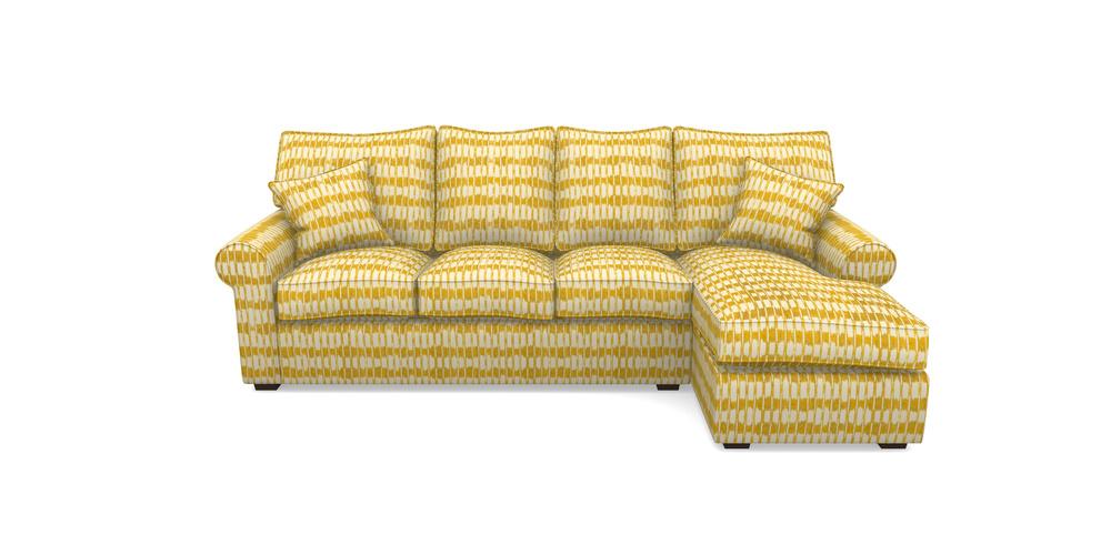 Product photograph of Upperton Rhf Chaise In V A Brompton Collection - Ikat - Corn from Sofas and Stuff Limited