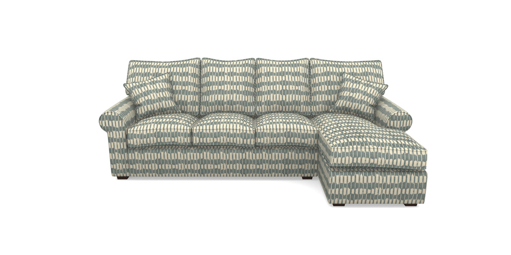 Product photograph of Upperton Rhf Chaise In V A Brompton Collection - Ikat - Pebble from Sofas and Stuff Limited