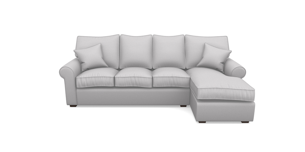 Product photograph of Upperton Rhf Chaise In Plain Linen Cotton - Seal from Sofas and Stuff Limited