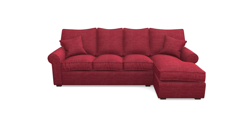 Product photograph of Upperton Rhf Chaise In Textured Velvet - Firebrick from Sofas and Stuff Limited