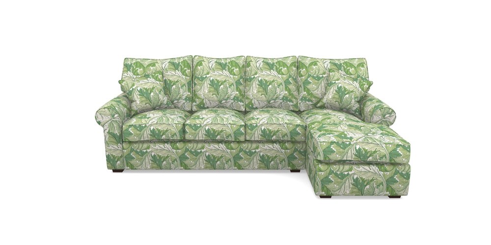 Product photograph of Upperton Rhf Chaise In William Morris Collection - Acanthus - Leaf Green from Sofas and Stuff Limited