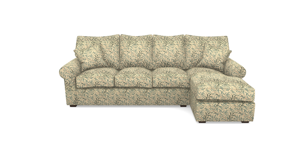 Product photograph of Upperton Rhf Chaise In William Morris Collection - Willow Boughs - Cream Pale Green from Sofas and Stuff Limited
