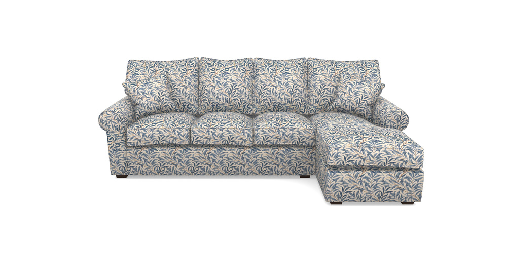 Product photograph of Upperton Rhf Chaise In William Morris Collection - Willow Boughs - Woad from Sofas and Stuff Limited