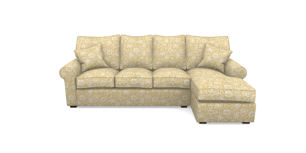 Product photograph of Upperton Rhf Chaise In William Morris Collection - Mallow - Weld from Sofas and Stuff Limited