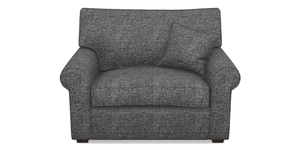 Product photograph of Upperton Snuggler In Aqua Clean Hove - Charcoal from Sofas and Stuff Limited