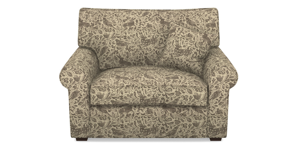 Product photograph of Upperton Snuggler In V A Drawn From Nature - Bird And Rabbit - Brown from Sofas and Stuff Limited