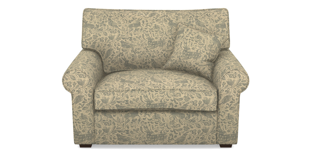 Product photograph of Upperton Snuggler In V A Drawn From Nature - Bird And Rabbit - Duck Egg from Sofas and Stuff Limited
