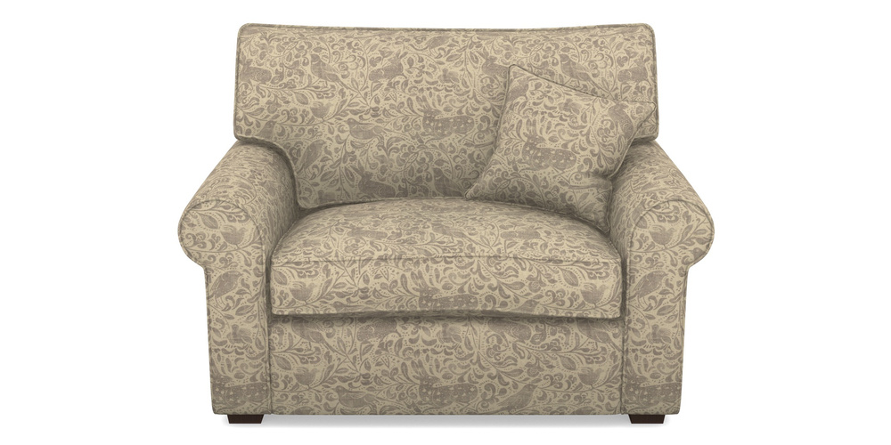 Product photograph of Upperton Snuggler In V A Drawn From Nature - Bird And Rabbit - Grey from Sofas and Stuff Limited
