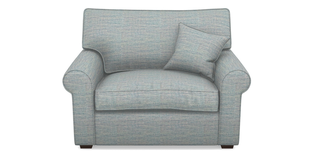 Product photograph of Upperton Snuggler In Basket Weave - Blue from Sofas and Stuff Limited