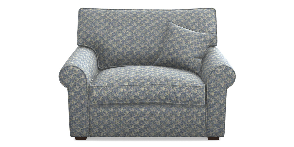 Product photograph of Upperton Snuggler In Cloth 21 - Decorative Leaf - Bilberry from Sofas and Stuff Limited